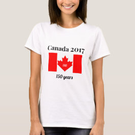 Kanada 150 i hjärtaflagga 2017 t-shirt