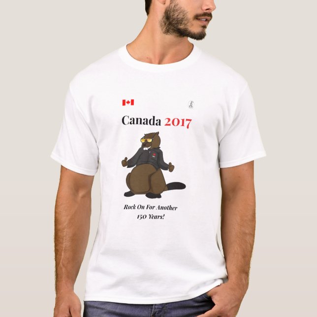 Kanada 150 i kall sten 2017 på tee (Framsida)