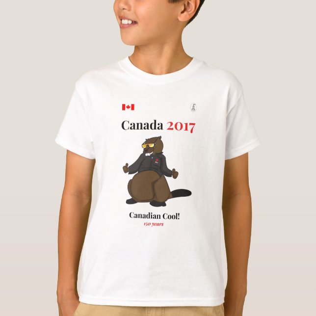 Kanada 150 i kanadensarecoolan 2017 t shirt (Framsida)