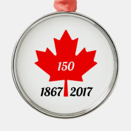 Kanada 150 i lönnlövet 2017 julgransprydnad metall