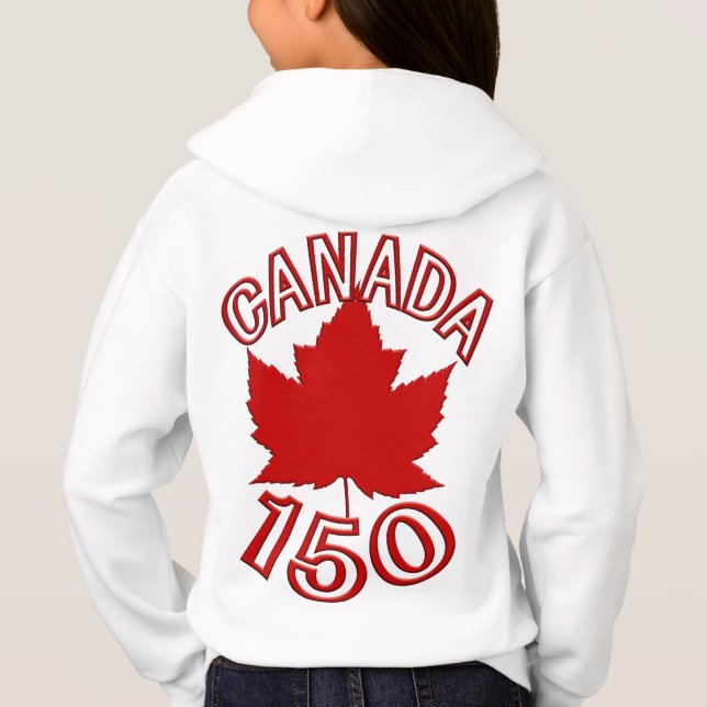 Kanada 150 Jacka Canada Souvenir Joggare Barn Tröja (Baksida)