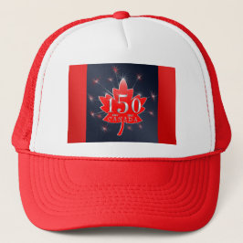 Kanada 150. lönnlöv & fyrverkerifirande truckerkeps