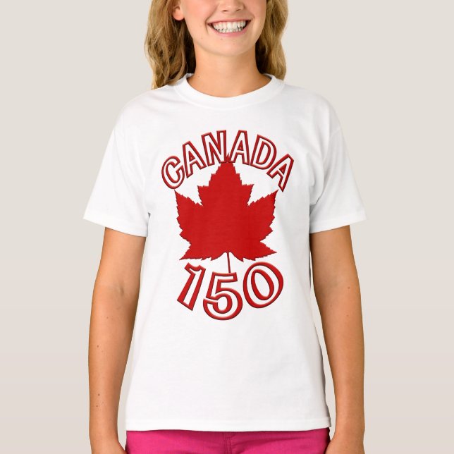 Kanada 150 Shirts Barn Kanada 150 T-Shirts (Framsida)