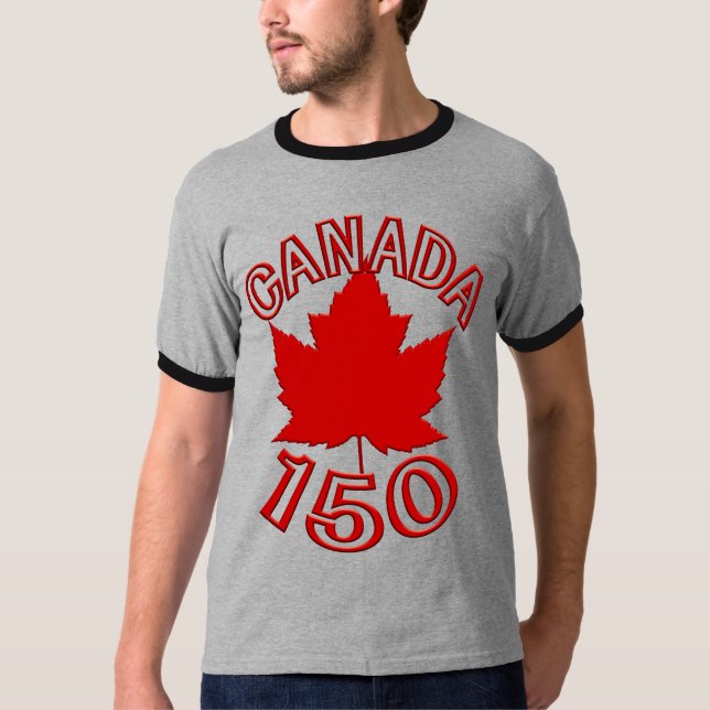 Kanada 150 T-shirts Canada 150 Souvenir Shirts (Framsida)