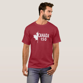 Kanada 150 T-tröja (vit på rött) T-shirt