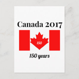 Kanada 150 under 2017 Heart Flagga Vykort