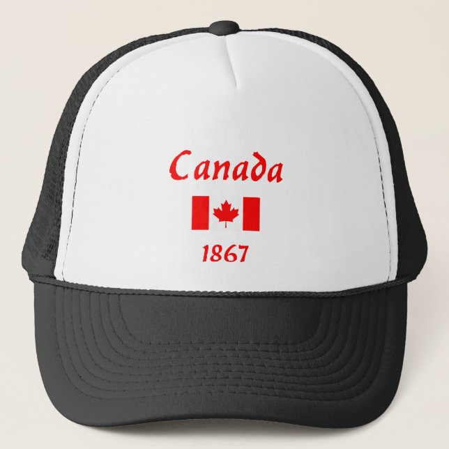 Kanada 1867 Old Balthazar Font Flagga Färg Keps (Framsida)