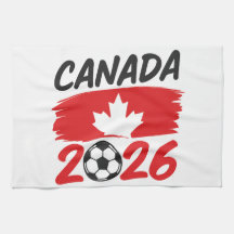 Kanada 2026 Fotbollsentusiast Design med Lönnlöv