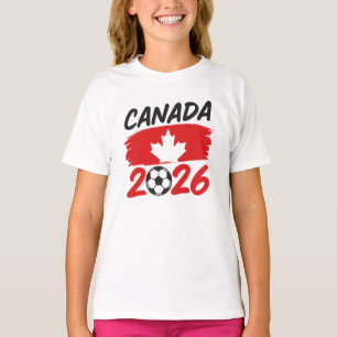 Kanada 2026 Fotbollsentusiast Design med Lönnlöv T Shirt