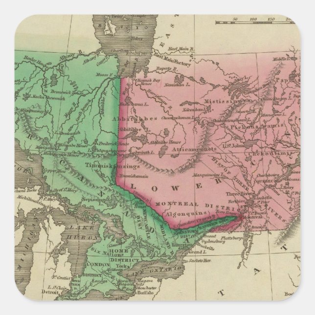 Kanada 3 fyrkantigt klistermärke (Framsida)