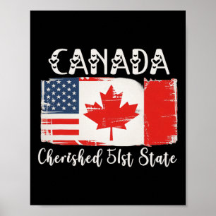 Kanada 51:a delstaten Roligt Trump President  Poster