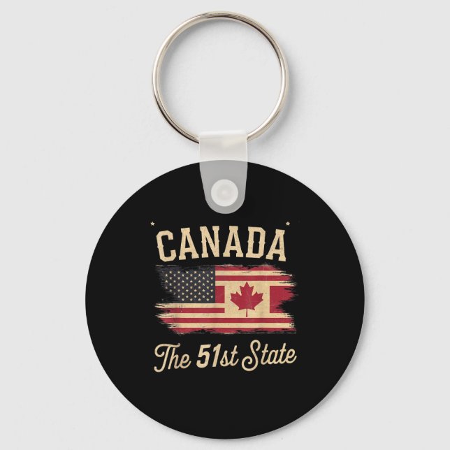 Kanada 51-staten _ Trump Canada USA State Nyckelring (Framsida)