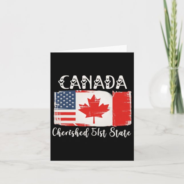 Kanada 51st State Trump Kanada USA State Funny 1 Kort (Framsida)
