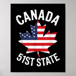 Kanada 51st State USA flagga Kanada 51st State Vin Poster