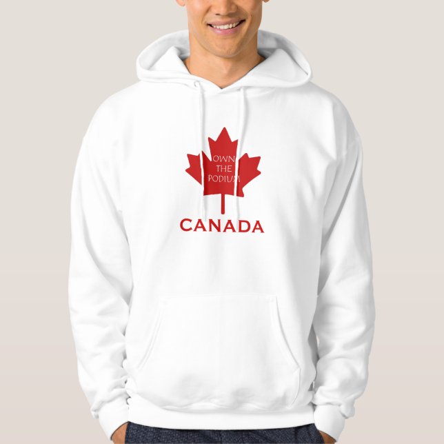 Kanada äger Podium2en Sweatshirt Med Luva (Framsida)