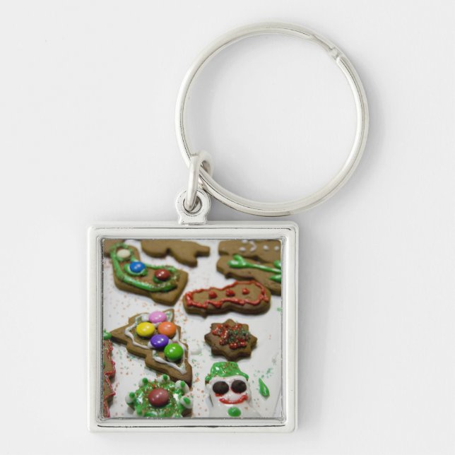 Kanada, Alberta, Banff. Fairmont Banff Vår Fyrkantig Silverfärgad Nyckelring (Framsidan)