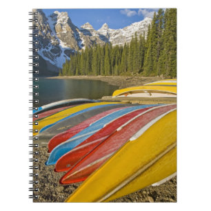 Kanada, Alberta, Banff National Park, Moraine Anteckningsbok Med Spiral