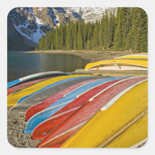 Kanada, Alberta, Banff National Park, Moraine Fyrkantigt Klistermärke