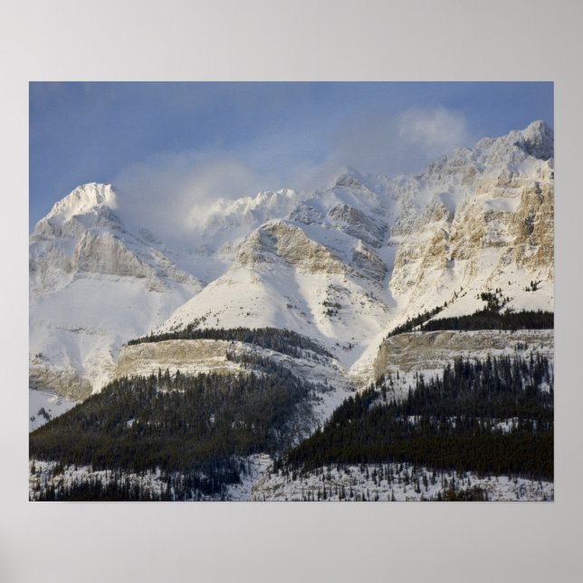 Kanada, Alberta, Banff National Park. Utsikt över Poster (Framsidan)
