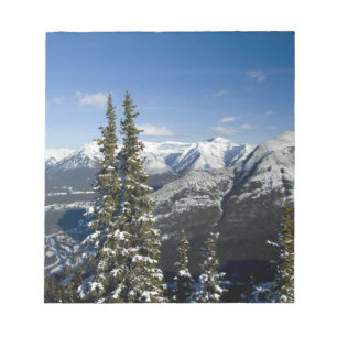 Kanada, Alberta, Banff. Vy över Bow Valley Anteckningsblock