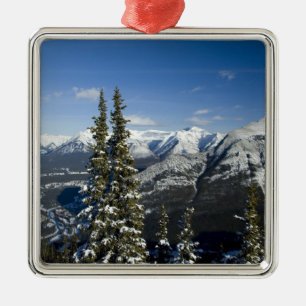 Kanada, Alberta, Banff. Vy över Bow Valley Julgransprydnad Metall