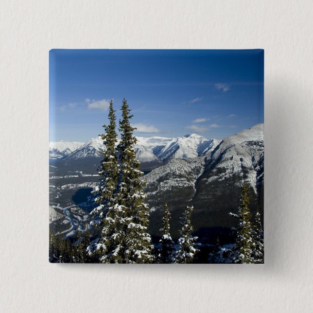Kanada, Alberta, Banff. Vy över Bow Valley Knapp (Framsida)