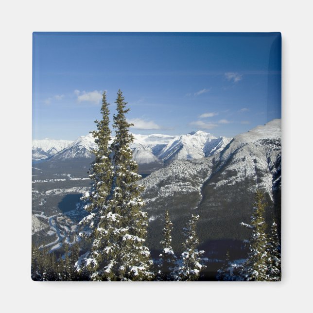 Kanada, Alberta, Banff. Vy över Bow Valley Magnet (Framsidan)
