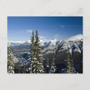 Kanada, Alberta, Banff. Vy över Bow Valley Vykort