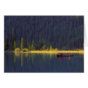 Kanada, Alberta, Baniff National Park. Två pojkar Hälsningskort