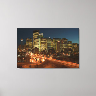 Kanada, Alberta, Calgary: Calgary i centrala stade Canvastryck