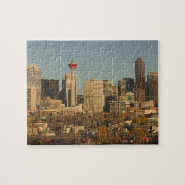 Kanada, Alberta, Calgary: City Skyline från 2 Pussel (Horisontell)