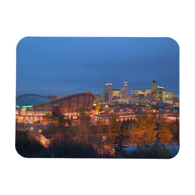Kanada, Alberta, Calgary: City Skyline från 4 Magnet (Horisontell)
