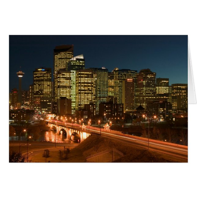 Kanada, Alberta, Calgary: Downtown Calgary Hälsningskort (Framsidan Horizontal)