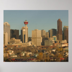 Kanada, Alberta, Calgary: Stadssilhuett från 2 Poster