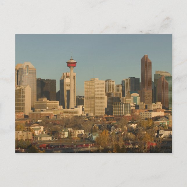 Kanada, Alberta, Calgary: Stadssilhuett från 2 Vykort (Framsida)