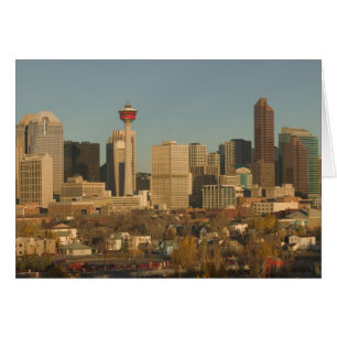 Kanada, Alberta, Calgary: Stadssiluett från 2 Hälsningskort