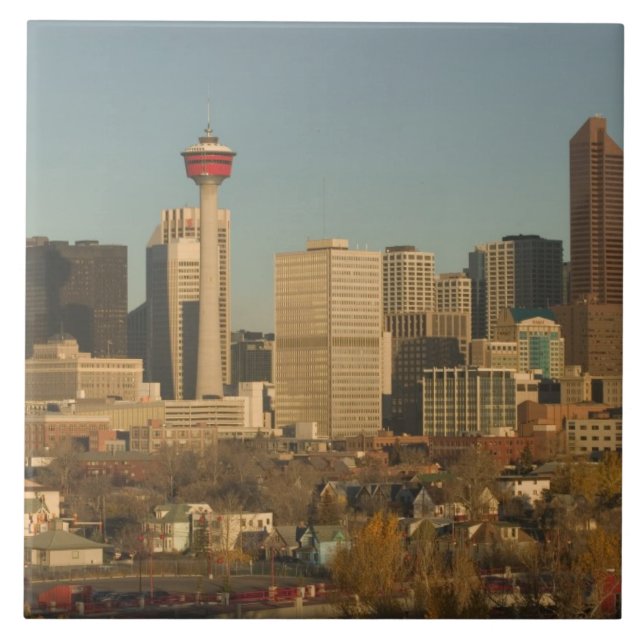 Kanada, Alberta, Calgary: Stadssiluett från 2 Kakelplatta (Framsidan)
