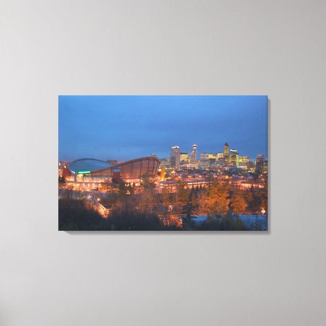 Kanada, Alberta, Calgary: Stadssiluett från 4 Canvastryck (Framsida)