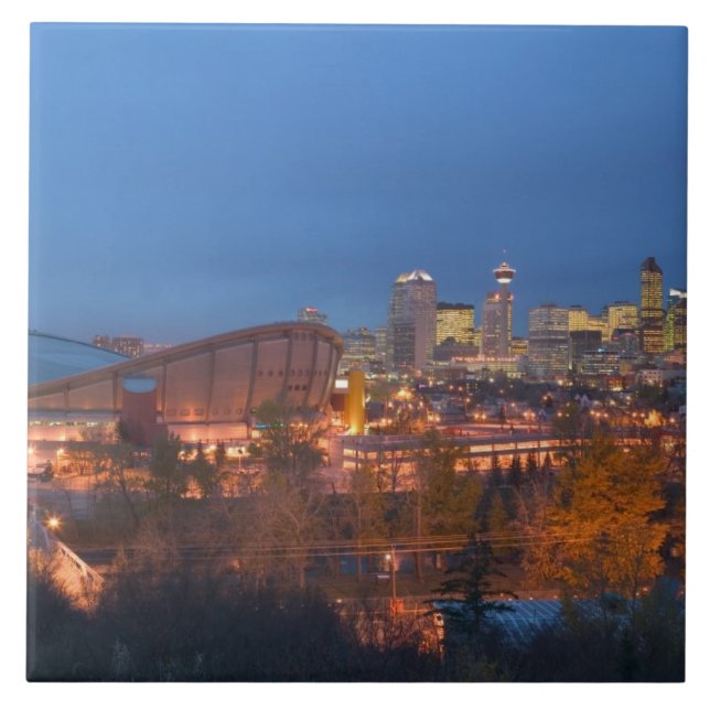 Kanada, Alberta, Calgary: Stadssiluett från 4 Kakelplatta (Framsidan)