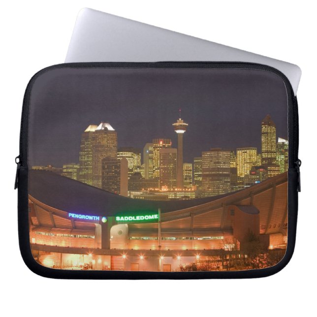 Kanada, Alberta, Calgary: Stadssiluett från Laptop Sleeve (Framsidan)