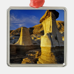 Kanada, Alberta, Drumheller. Hoodoos. Julgransprydnad Metall