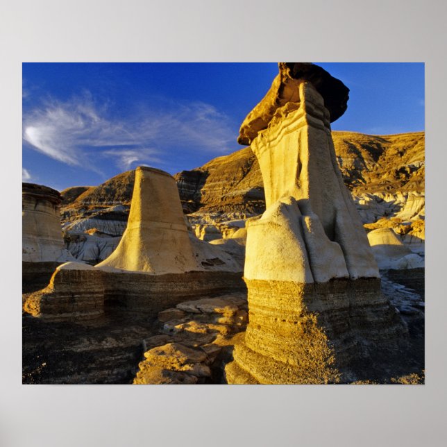 Kanada, Alberta, Drumheller. Hoodoos. Poster (Framsidan)