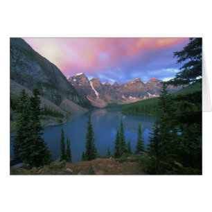 Kanada, Alberta, Lake Moraine i gryningen, Banff Hälsningskort