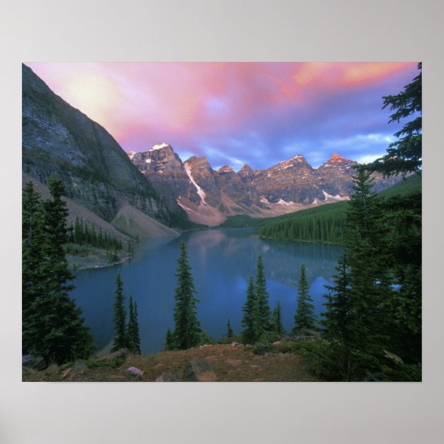 Kanada, Alberta, Lake Moraine i gryningen, Banff Poster (Framsidan)
