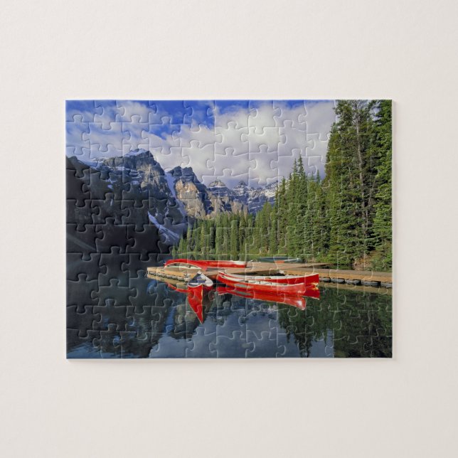 Kanada, Alberta, Moraine Lake. Den glassiga Pussel (Horisontell)