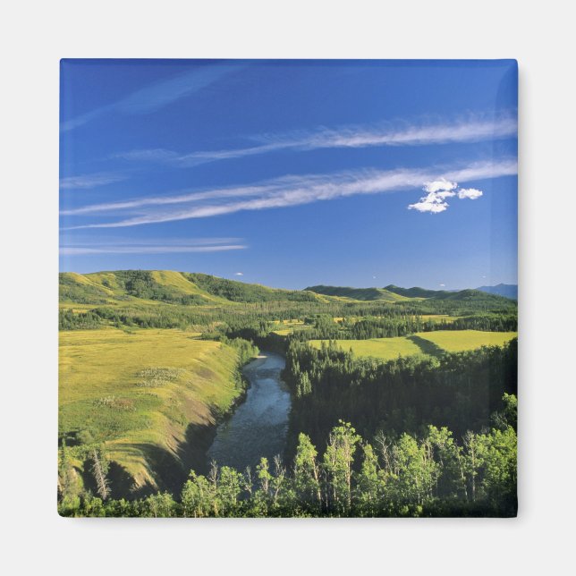 Kanada, Alberta, The Highwood River längs med Magnet (Framsidan)