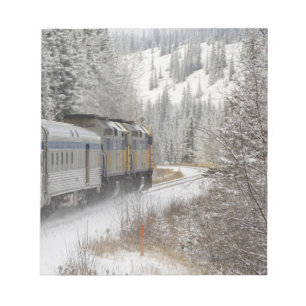 Kanada, Alberta. VIA Rail Snow Train mellan Anteckningsblock