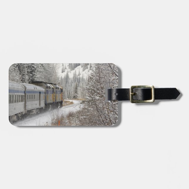 Kanada, Alberta. VIA Rail Snow Train mellan Bagagebricka (Horisontell Framsida)