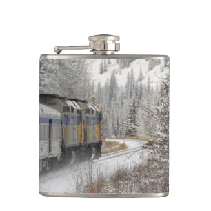 Kanada, Alberta. VIA Rail Snow Train mellan Fickplunta
