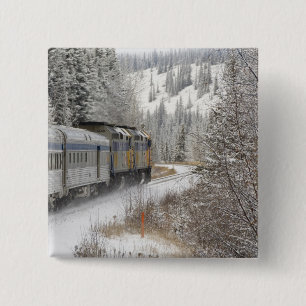 Kanada, Alberta. VIA Rail Snow Train mellan Knapp
